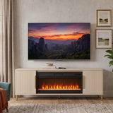 Lucent Pearl 78" Wide x 25" Height TV Stand with Fireplace