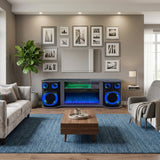 Tron 71" Wide x 25" Height Smart Fireplace TV Stand with Bluetooth Soundsystem