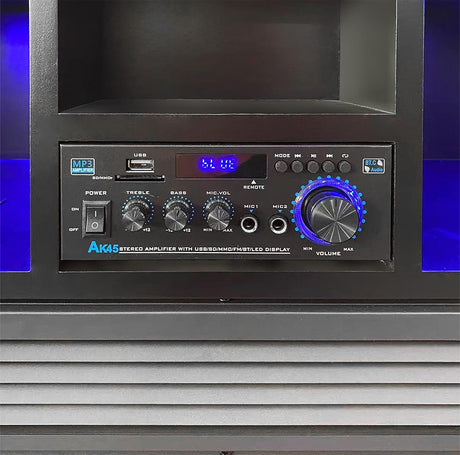 Tron 71" Wide x 25" Height Smart Fireplace TV Stand with Bluetooth Soundsystem