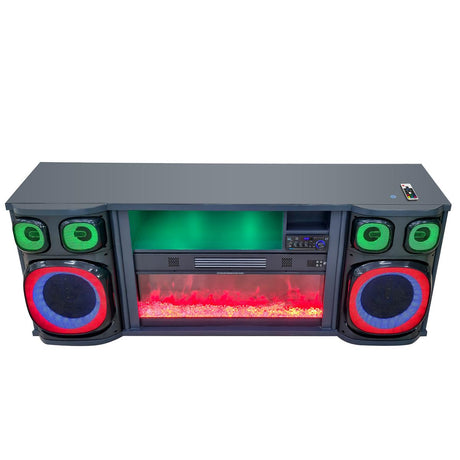 Tron 71" Wide x 25" Height Smart Fireplace TV Stand with Bluetooth Soundsystem