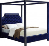 VALENCIA Blue Velvet Canopy Bed