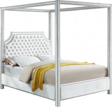 VALENCIA White Velvet Canopy Bed