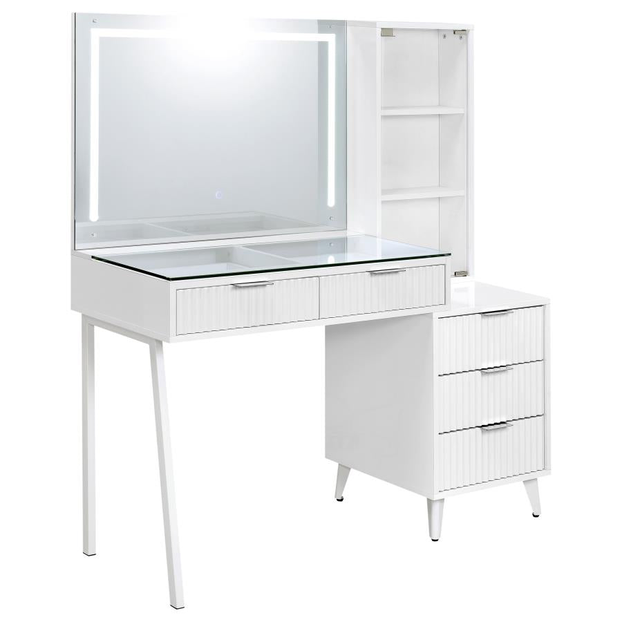 Mirage White 45" Vanity With LED