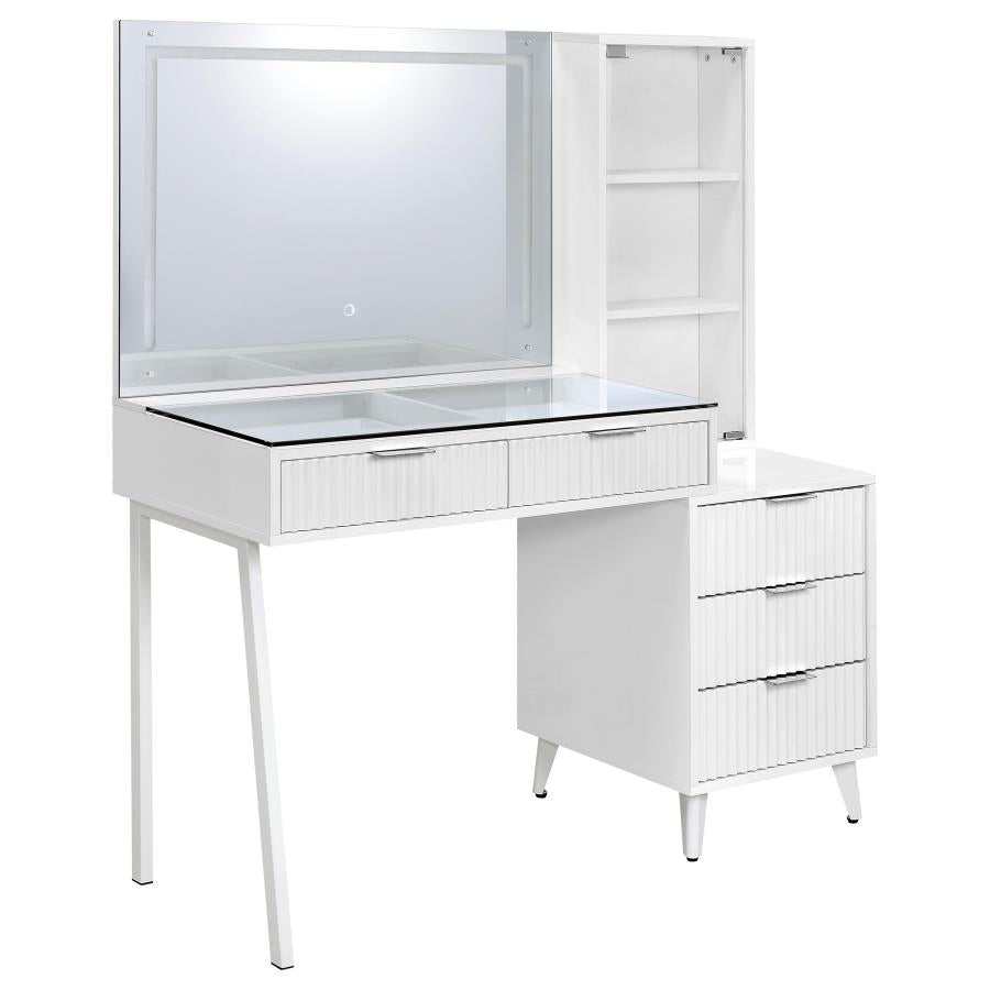 Mirage White 45" Vanity With LED
