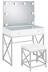 Bel Air Studio 32" White Vanity With Stool