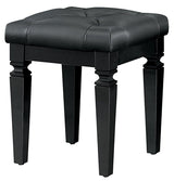 ANNIE Black 17" Wide Vanity Stool