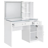 Vegas White 39.5" LED Vanity With Stool