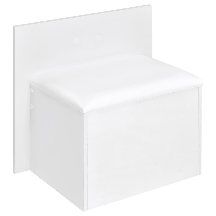 Vegas White 39.5" LED Vanity With Stool
