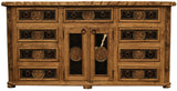 WESTON 84" Wide Dresser with Cowhide