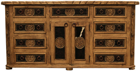 WESTON 84" Wide Dresser with Cowhide