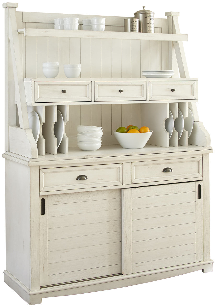 SONYA Antique White Buffett & Hutch