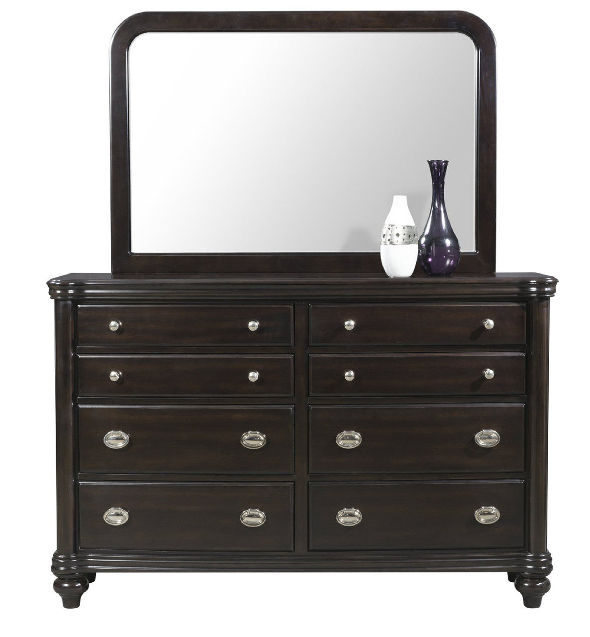 Wilhelmina Dark Espresso Platform Bed With Storage 6-PC Bedroom Set