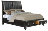 Wilhelmina Dark Espresso Platform Bed With Storage 6-PC Bedroom Set