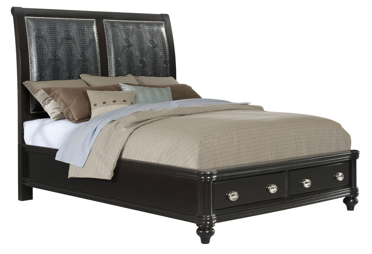 Wilhelmina Dark Espresso Platform Bed With Storage