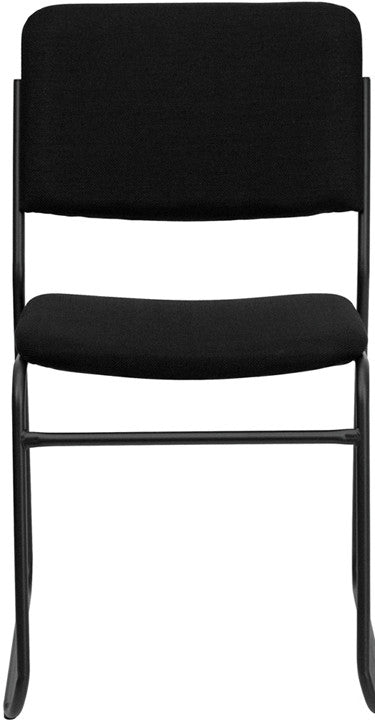 ZUMA Black Fabric 500 lb. Capacity Stacking Chair